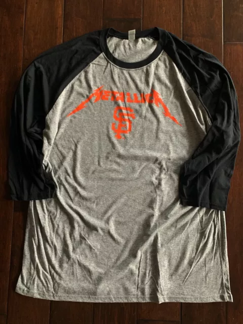 SF Giants Metallica T-Shirt M Medium Black 2022 San Francisco Metal  Baseball