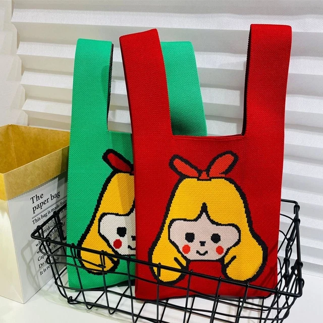 Tricoter Sacs de poignet Nez Petit sac fourre-tout Sacs à main  Filles Femmes
