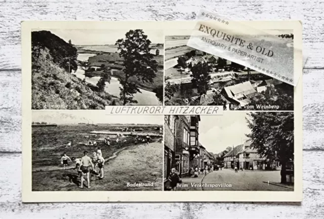 AK Luftkurort Hitzacker Elbepartie Badestrand Ansichtskarte Postkarte Vintage