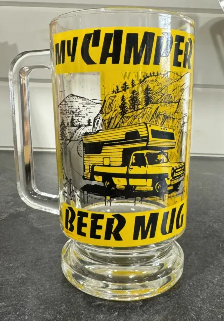 My Camper Beer Mug Large Novelty Cup with handle Vintage Mac-Lun Corp Rare