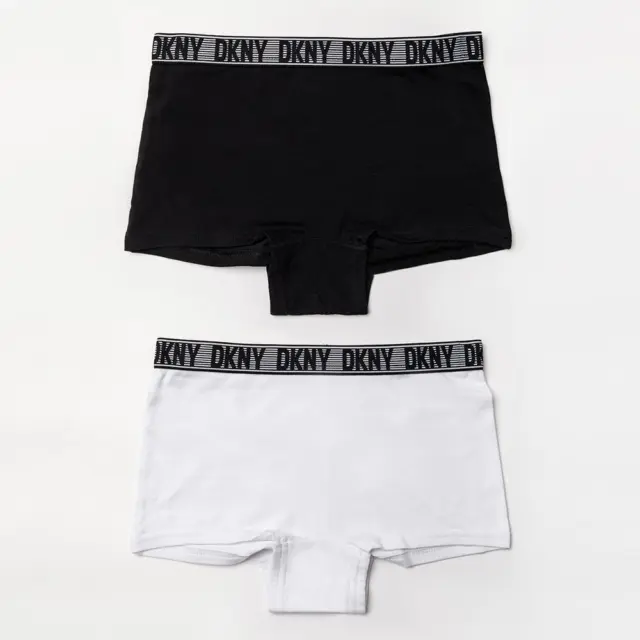 DKNY Girls Boyshorts Set Briefs Knickers Underwear 6-14 Yrs Cotton Hipsters