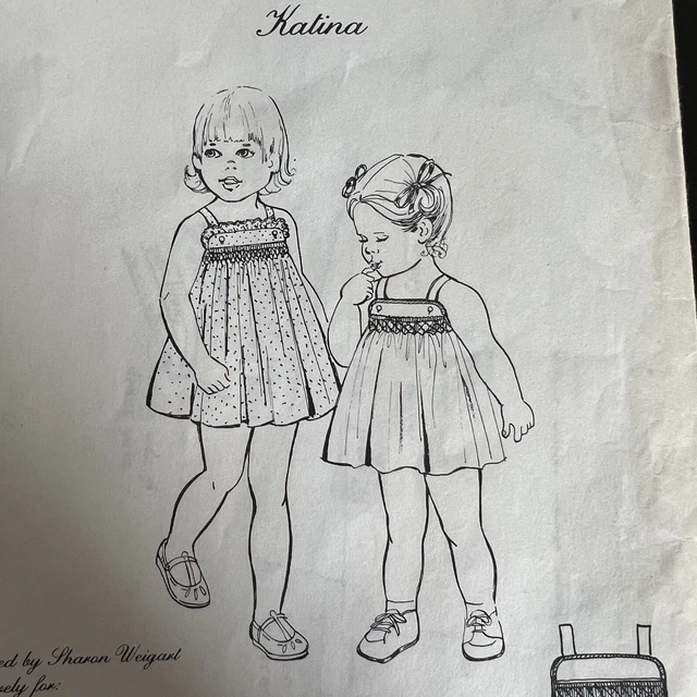 VINTAGE 1980S THE Children’s Corner Katina Smocked Dress Sewing Pattern