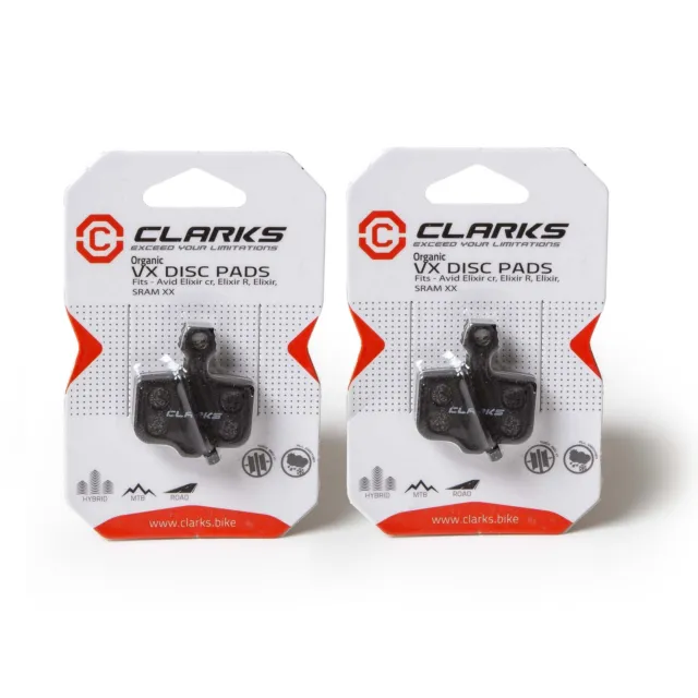 Clarks Disc Brake Pads Organic VX841 for Avid Elixir 1-7 SRAM XX/O x2 pairs