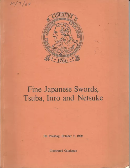 CHRISTIE'S London JAPANISCHE Schwerter Tsuba Netsuke Inro Auktionskatalog 1969