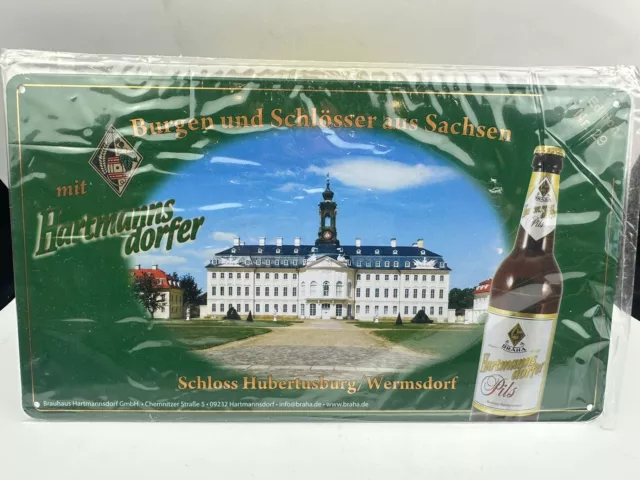 Blechschild Hartmannsdorfer Burgen & Schlößer Nr.29 - SCHLOSS HUBERTUSBURG - NEU
