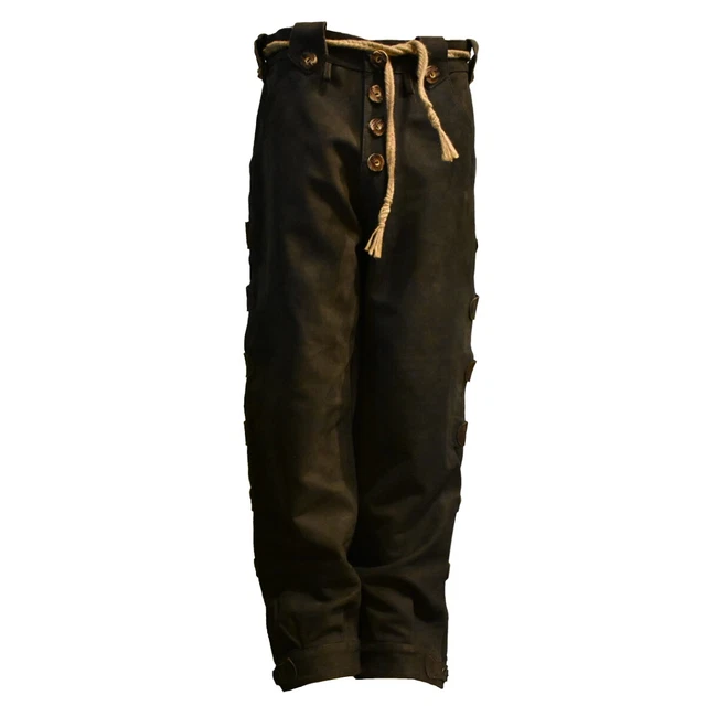 Trachtenlederhose, dunkelbraun, mit Knopfleiste