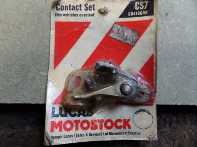 Vintage Genuine Lucas CS7 Contact Set  Points New Old Stock VAUXHALL FIRENZA