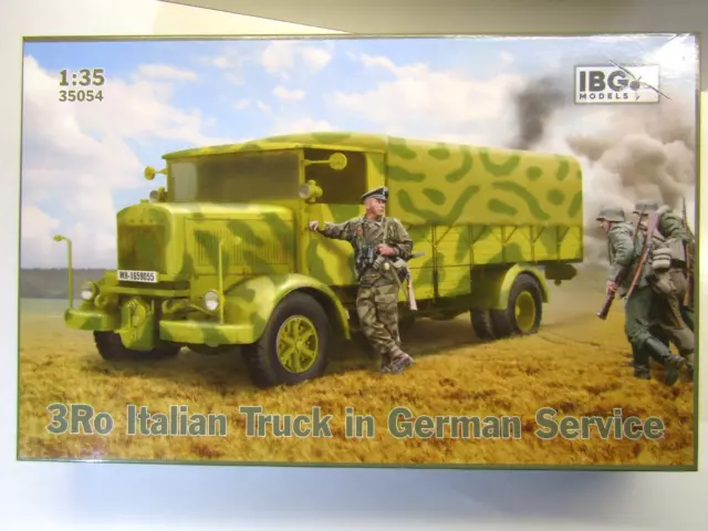 IBG Models 1:35 Scale 3Ro Italian Truck in WWll German Service Model Kit # 35054