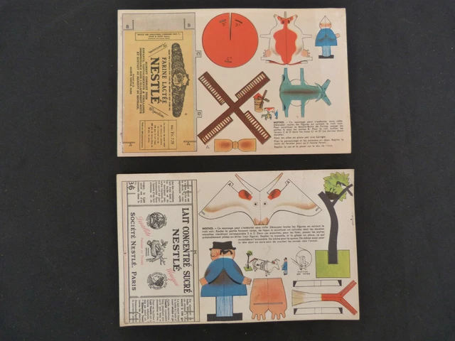 Ancien Jeu Publicitaire Nestlé – Voiture à Bille En Découpage, Vintage Collection