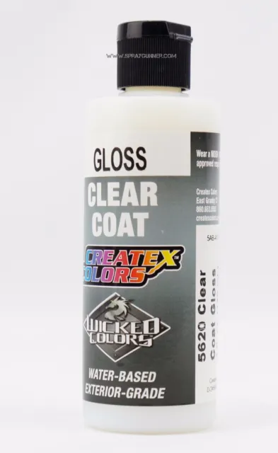 Createx Colors 5620 Clear Coat Gloss 4oz water-based top coat indoors & hobbies