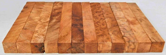 Pluma burl marroquí 12 Thuya en blanco 6"" x 0,75"" x 0,75 grado A se envía desde EE. UU. #P364