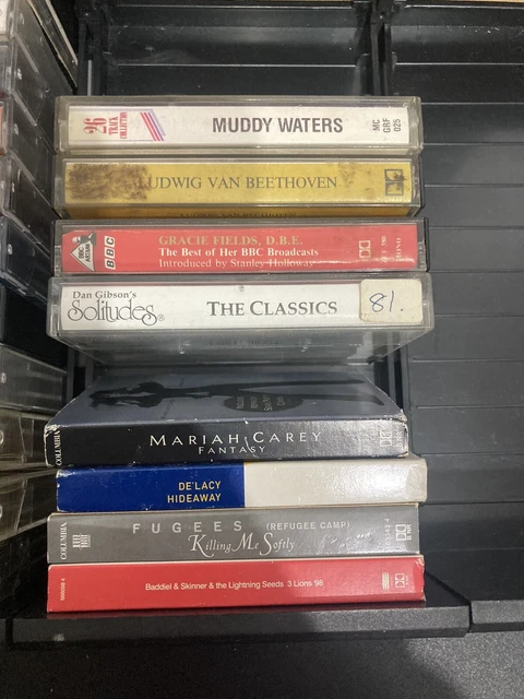 90’s Audio Cassettes Mixed Job Lot & Vintage Black Ash Cassette Storage Unit 3