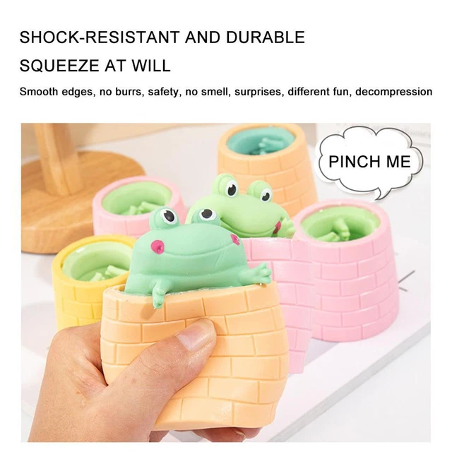 Squeeze Frog Castle giocattoli divertenti per bambini sollievo stress K6B9