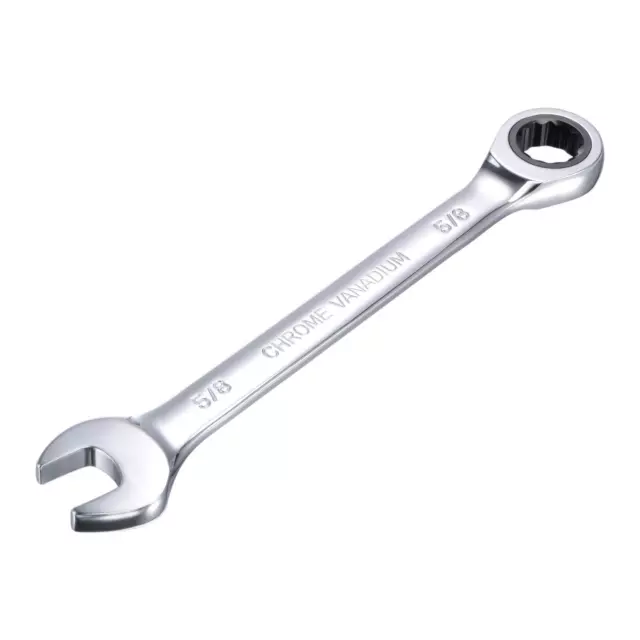 5/8" Ratcheting Combination Wrench SAE 72 Teeth 12 Point Box Ended Spanner Tools