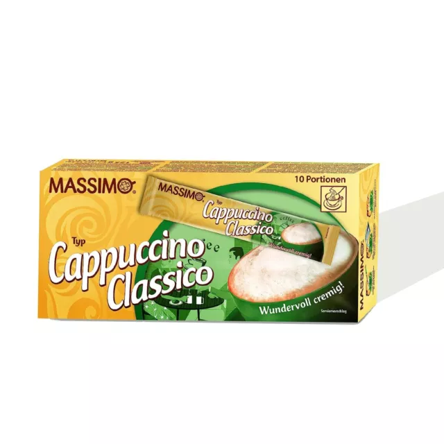 MASSIMO Cappuccino Classico 16 Schachtel á 10 Instantkaffee Sticks x 125g