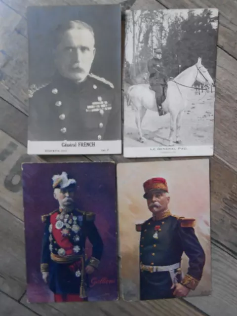Militaria     :   Lot De 4 Belles Cartes Postales Anciennes.