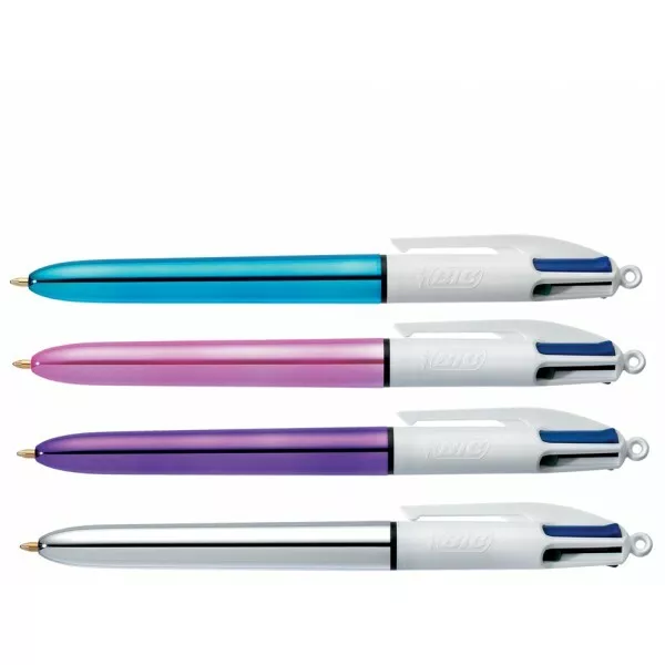 Bic  4Colours Vierfarbkugelschreiber Kugelschreiber Shine wählbar