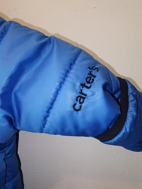 Carters Blue Puffer Snowsuit Outerwear Infant Baby Boys Size 3 To 6 Months 3