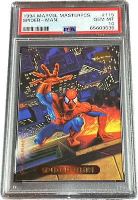 1994 Marvel Masterpieces Spider-Man #115 PSA 10 GEM MINT Venom Carnage Black Cat