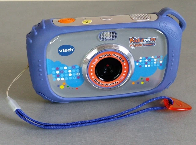 APPAREIL PHOTO VTECH Kidizoom Touch Connect Bleu & Gris -- Ecran tactile --  TBE EUR 19,99 - PicClick FR