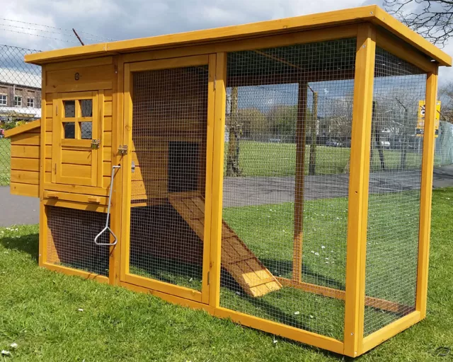 Chicken Coop Hen House Poultry Ark Rabbit Hutch Run New Large Duck Birds 3