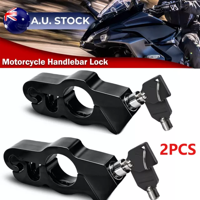 2X Motorbike Handlebar Throttle Grip Lock Motorcycle Security Brake Bike Scooter