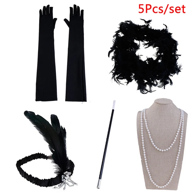Accessori abito elegante donna anni '20 flapper anni '20 abito ragazza Charleston SeY'H7