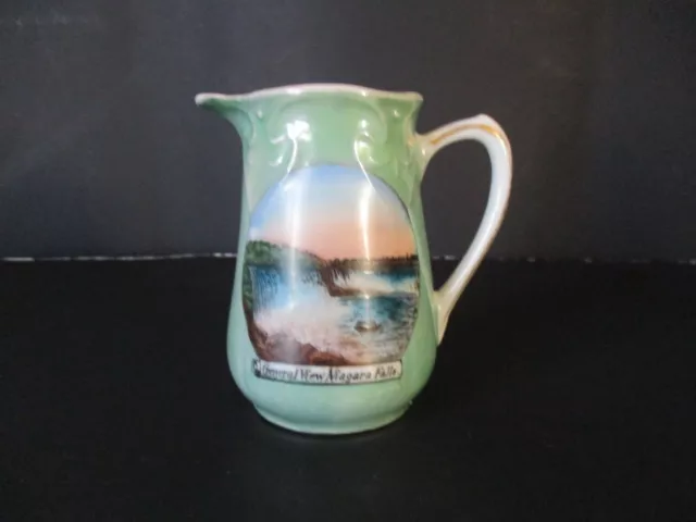 Circa 1915 Souvenir Porcelain Spade Creamer General View Niagara Falls New York