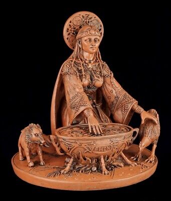 Autel Celtique Déesse Le Fertilité Cerridwen Figurine Wicca Statuette Figure D’Autel 