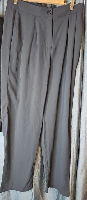 Dazy Vintage Women's High Waisted Pleated Wide Leg Gray Slacks Size Xtra-Large