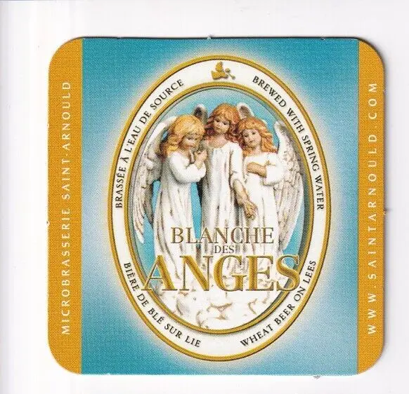 Blanches Des Anges Quebec Canada Beer Coaster Mat