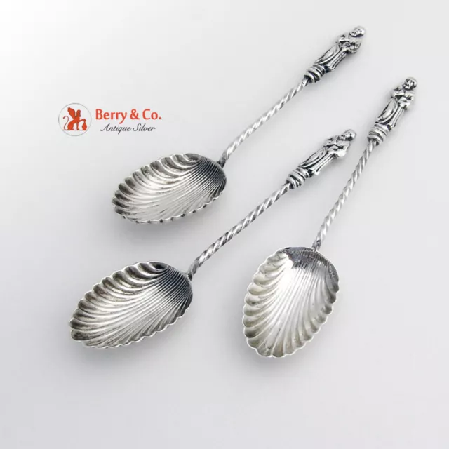 Apostle Demitasse Spoons 3 English Sterling Silver 1895