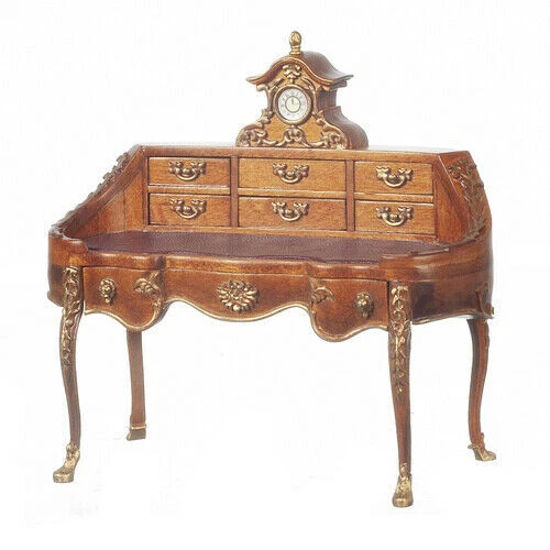 JBM American French Louis XV Bombe Desk in Walnut