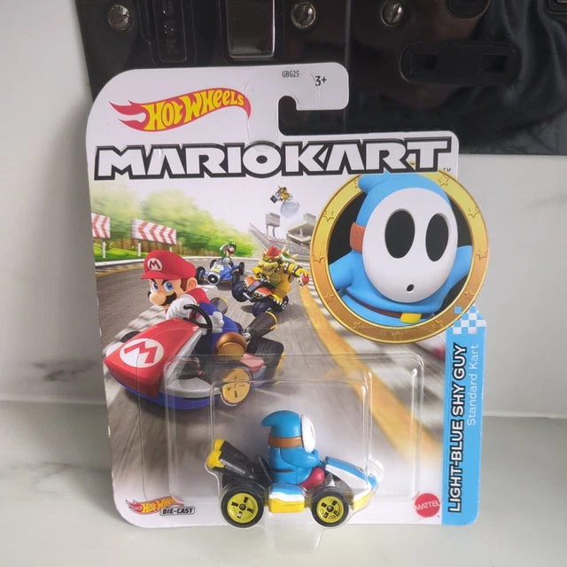 Hot Wheels – Mario Kart – Shy Guy Standard Kart – Échelle 1:64, Environ 5 Cm – Modèle Moulé Sous Pression