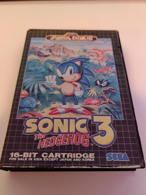 SONIC THE HEDGEHOG 3 Sega Mega Drive Cartridge RARE Pal Asian Version ...
