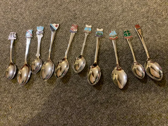 Juego de 10 cucharas Reteo cuchara de aleación postre, té, café, helado decorativo hecho en el Reino Unido
