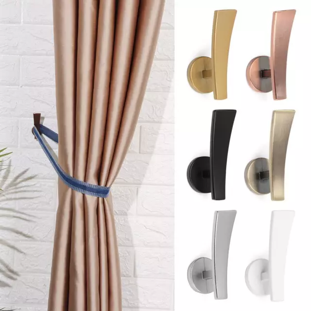 Hold Practical Curtain Holder Wall Hanger Mounted Metal Hooks Curtain Holdback