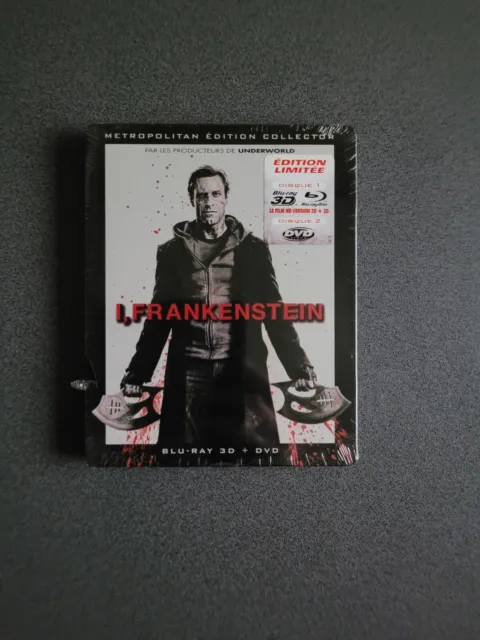 Blu Ray 3D + Dvd I,Frankenstein Édition Limitée Steelbook Neuf Sous Blister