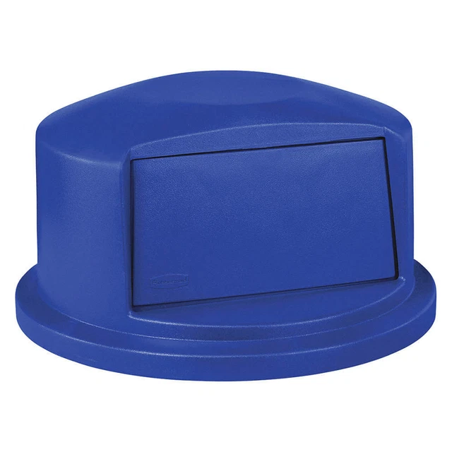 RUBBERMAID COMMERCIAL PRODUCTS 1829398 Trash Can Top,Dome,Swing Closure,Blue