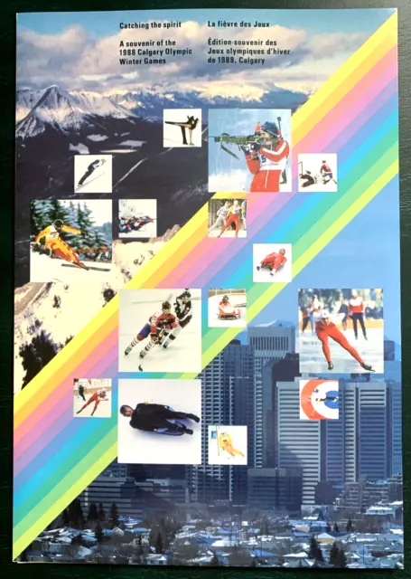 **Unique** Canada 1988 Calgary Winter Olympic Games Souvenir Folder W/ 11 Stamps