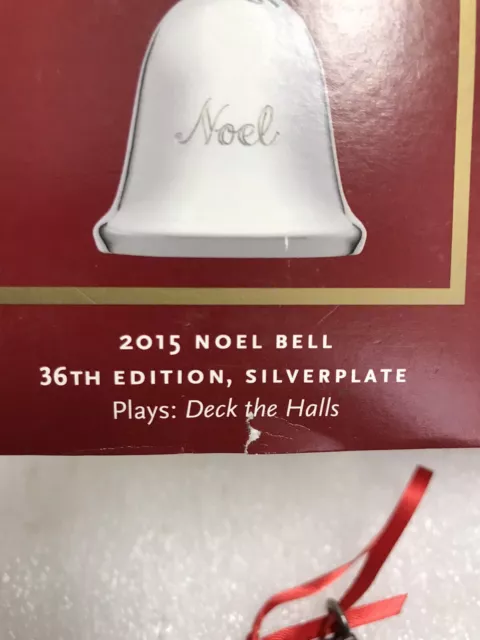 Reed & Barton 2015 Silverplated Noel Bell 36th Edition: Plays Deck the Halls 3