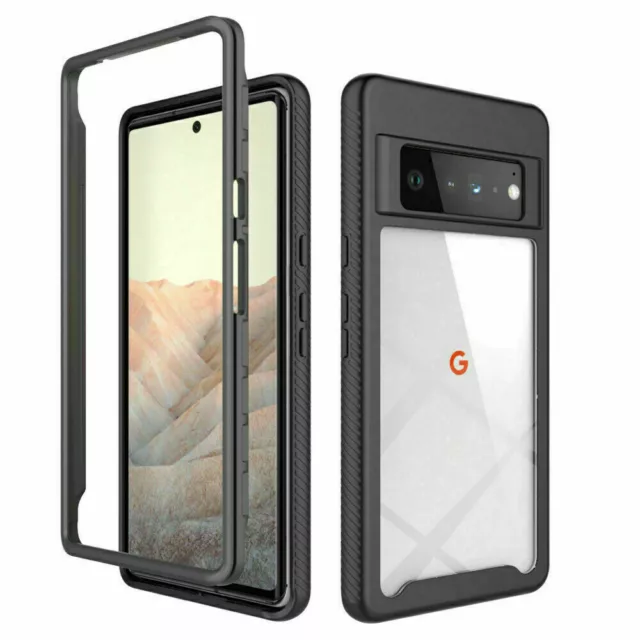For Google Pixel 7A 7 7Pro 6A Shockproof Full-Body Clear Hard Case Phone Cover
