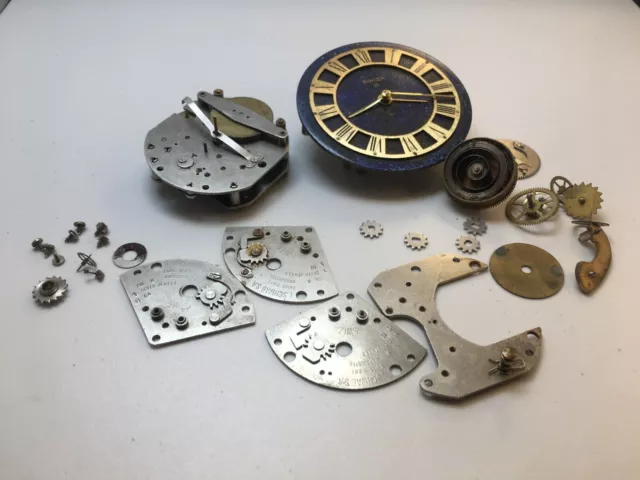 Vintage Mantel Clock Movements Job Lot of Swiza Parts Clockmakers Spares Vintage Mantel Clock Movements Job Lot of Swiza Parts Clockmakers Spares