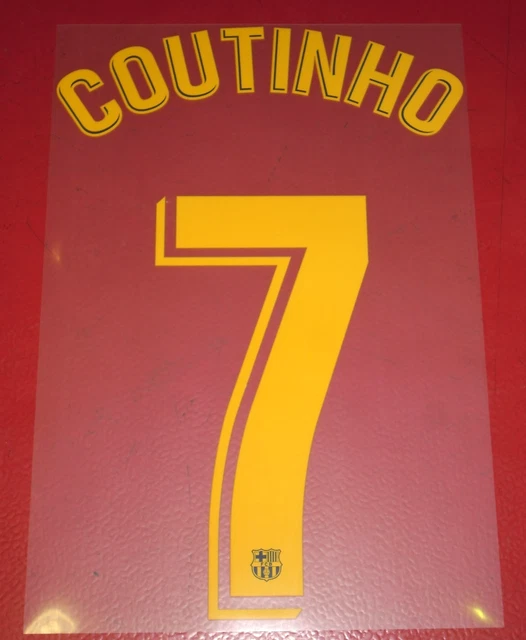 Flocage FC Barcelone Numéro 7 Domicile 2020/2021 – Jaune Officiel