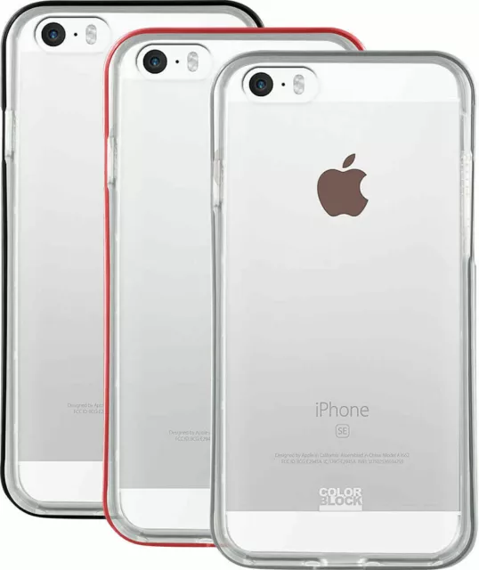 Coque souple + 3 bumpers interchangeables pour Apple  iPhone 5 5S ou SE - Neuf