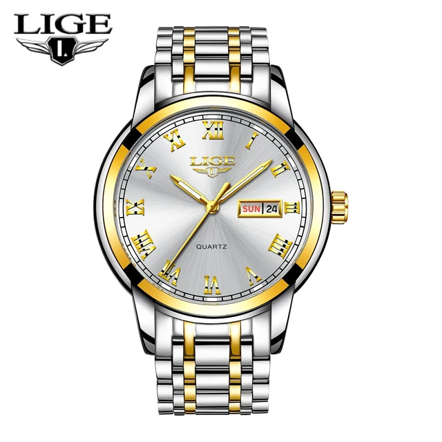 Montre Homme Bracelet Acier Inoxydable Quartz - Marque Deyros - Idée Cadeau Bijoux