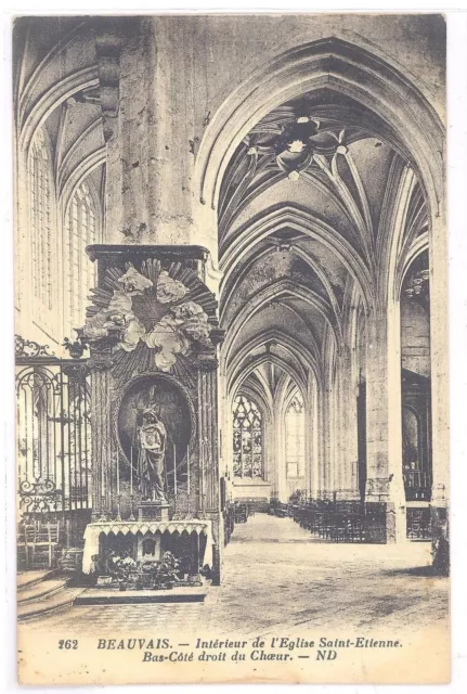 CPA 60 - BEAUVAIS (Oise) - 262. Intérieur de l'Eglise Saint-Etienne. Bas-côté