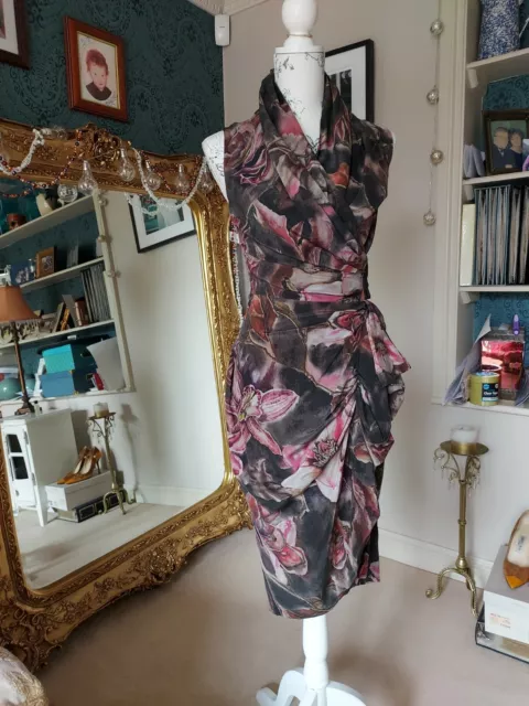 ALL SAINTS CANCITY Silk Wrap Dress Size 8 Worn twice great