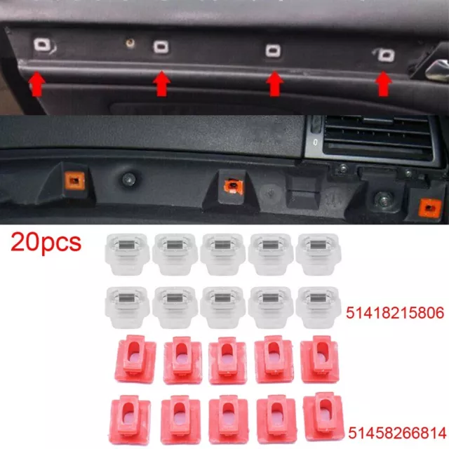 20x Car Door and Dash Panel Clips for BMW 3 Series E46 E90 E91 E92 E93 E53
