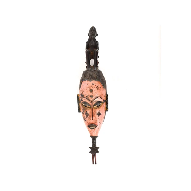 Guro Yaure Portrait Mask With Figure Cote d'Ivoire